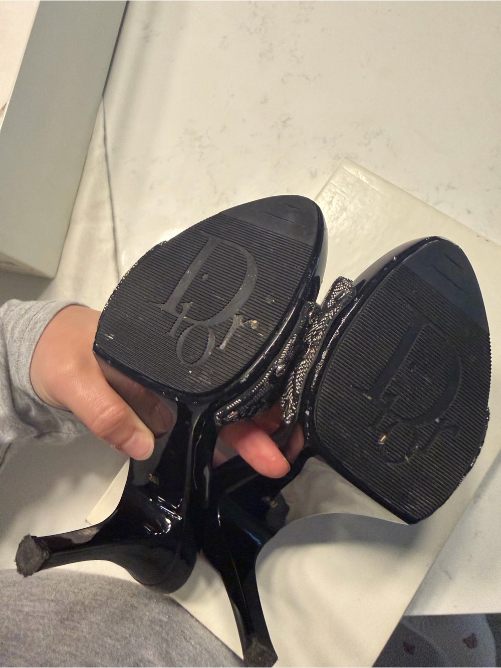 Dior vintage Logo Canvas Slide Sandals - Picture 4 of 5